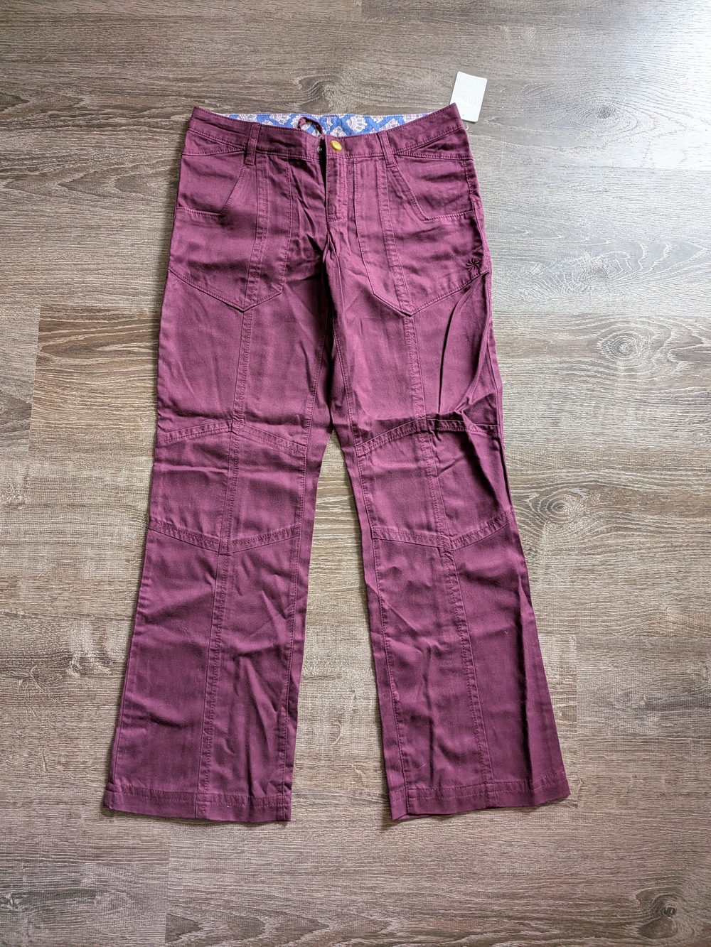 Athleta plum loose leg pants with adjustable waist sz. 2 #wideleg #adjustable